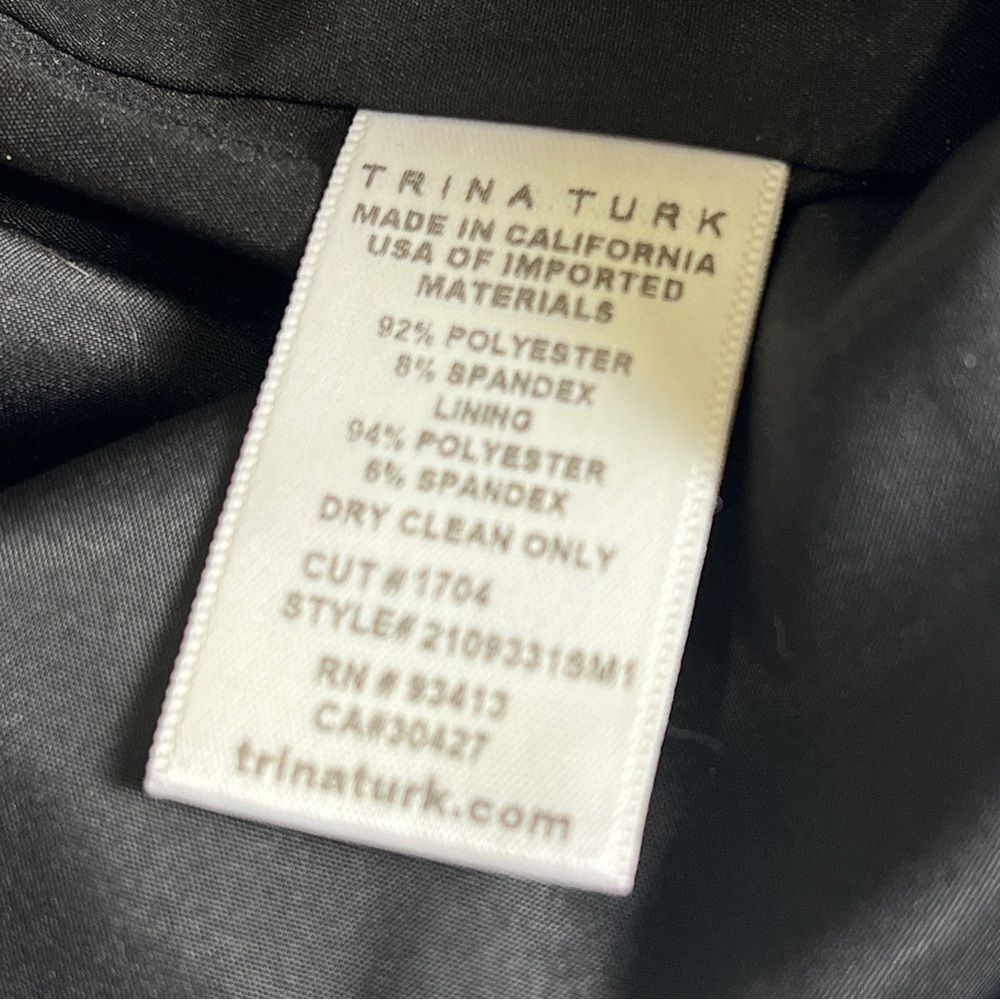 Trina Turk Halter Keyhole Cocktail Party Dress Pleated Shift LBD Black 4 NWT - Picture 15 of 15
